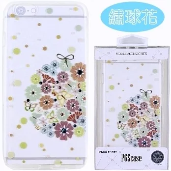【奧地利水鑽】iPhone 6 Plus /6s Plus (5.5吋) 花系列保護軟套 繡球花