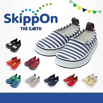 【日本SkippOn】兒童休閒機能鞋〈海軍藍條紋〉17海軍藍條紋