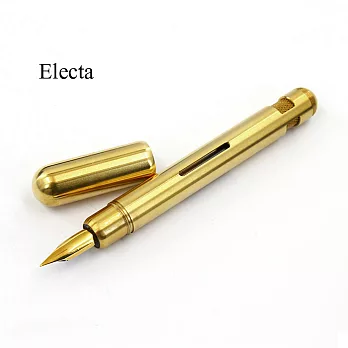 義大利 LOCLEN 旋轉式 黃銅鋼筆 活塞式 F尖 electa -黃銅原色