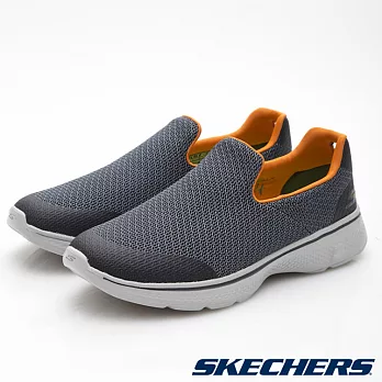 SKECHERS 男款 GO Walk 4 健走鞋54155 CCOR / 美國品牌、輕量、避震、運動休閒鞋US9.5男/灰