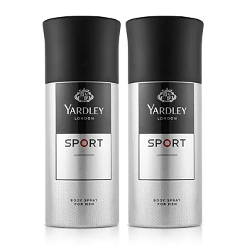 YARDLEY 雅麗 運動風男性身體噴霧(150ml)X2入