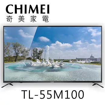 CHIMEI奇美 55吋 4K UHD聯網液晶顯示器+視訊盒(TL-55M100)＊送尚朋堂14吋立扇 (含基本運費，無安裝)