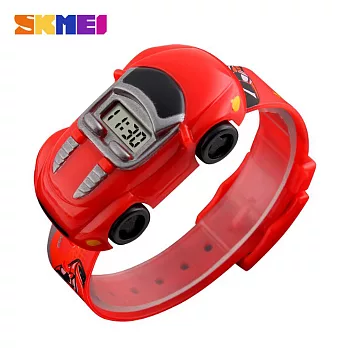 SKMEI 時刻美 1241 酷炫飆速玩具跑車電子手錶- 紅色