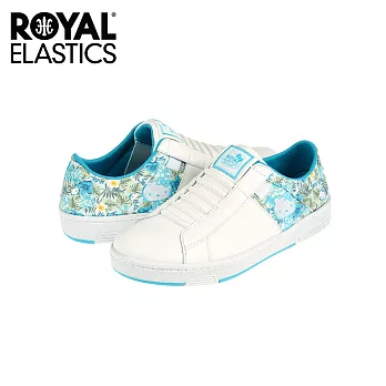 【Royal Elastics】女-Icon Z Hello Kitty 聯名款 休閒鞋-花布/湖水綠(92972-054)US6花布/湖水綠