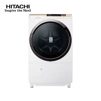 ［HITACHI 日立家電］11公斤 左開窄版滾筒變頻洗衣機 香檳白-SFSD2100A