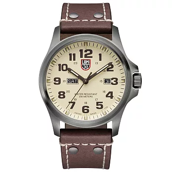 LUMINOX 雷明時 ATACAMA戰場系列藍寶鏡面腕錶-卡其x棕時標/45mm A1927