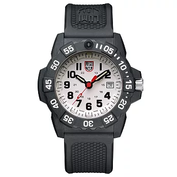 LUMINOX 雷明時NAVY SEAL 3500全新海豹2代系列腕錶-白x黑時標/45mm A3507