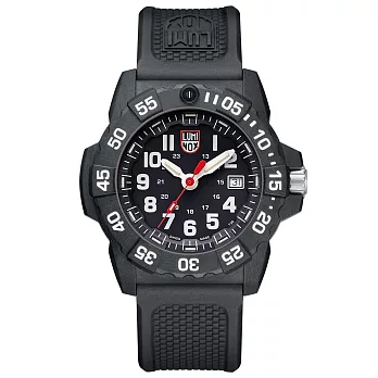 LUMINOX 雷明時NAVY SEAL 3500全新海豹2代系列腕錶-黑x白時標/45mm A3501