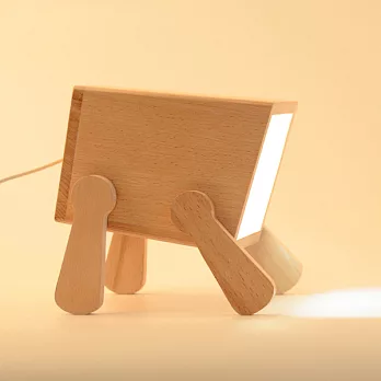 woody櫸木小狗燈 夜燈 創意桌燈設計 實木材質