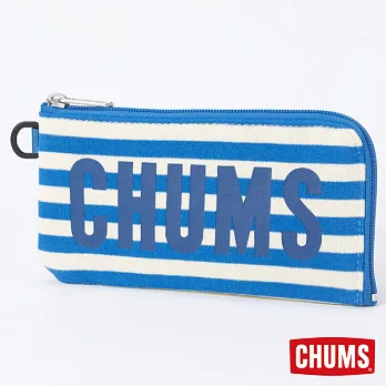 【CHUMS】Sweat 皮夾藍色條紋
