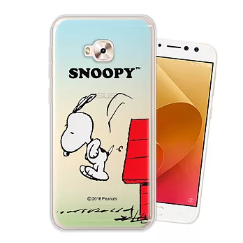 史努比/SNOOPY 正版授權 ASUS Zenfone 4 Selfie Pro ZD552KL 漸層彩繪軟式手機殼(跳跳)