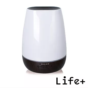 【Life Plus】超聲波可定時香氛水氧機/加濕器_中平面(白/深木紋)