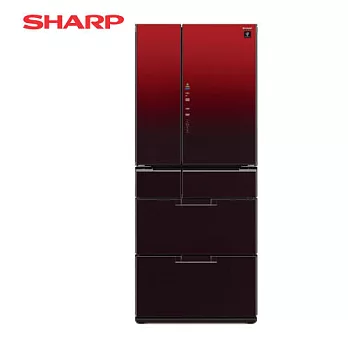 ［SHARP 夏普］601公升 日本原裝六門變頻環保冰箱-星鑽紅 SJ-GF60BT-R星鑽紅