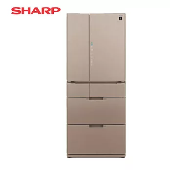 ［SHARP 夏普］601公升 日本原裝六門變頻環保冰箱-星鑽棕 SJ-GF60BT-T星鑽棕