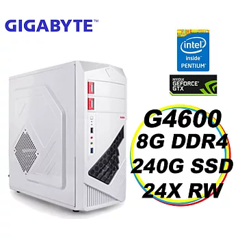 【GIGABYTE 技嘉】H110平台「招喚圖版」Intel G4600雙核 8G/240G SSD 燒錄效能電腦
