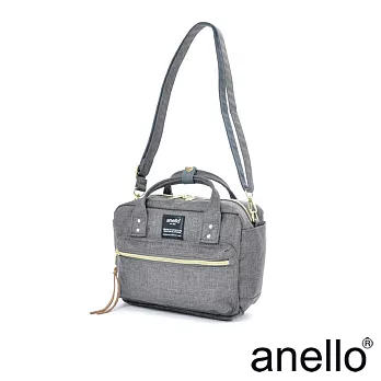【日本正版anello】獨特混色花紋手提斜背兩用包《灰色GY》