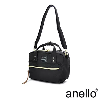 【日本正版anello】獨特混色花紋手提斜背兩用包《黑色BK》