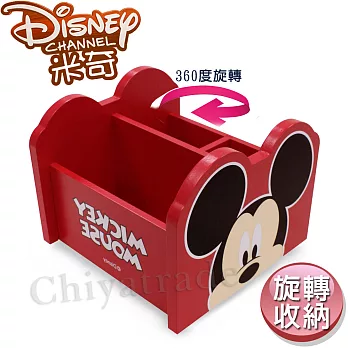 【迪士尼Disney】米奇 360旋轉收納盒 筆盒 筆桶 飾品盒 置物盒(台灣製正版授權)
