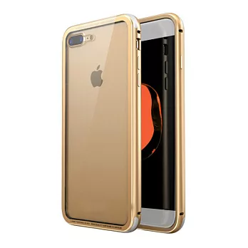 水漾 Glass iPhone 7Plus / 8Plus 5.5吋金屬邊框玻璃背蓋保護殼香檳金