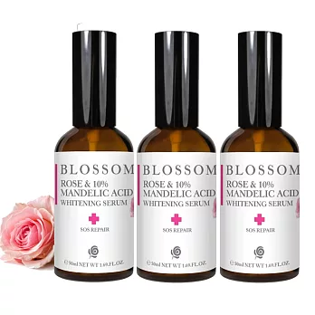 【BLOSSOM】玫瑰杏仁酸10％煥膚淨白保濕露X3件組(50ML/瓶)