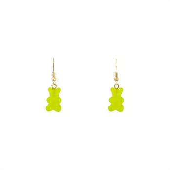 Snatch 小熊軟糖QQ手作耳環 - 萊姆口味熊 / Snatch QQ Gummy Bear Handmade Earrings - Green