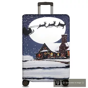 【US.STYLE】耶誕老人26吋旅行箱防塵防摔保護套