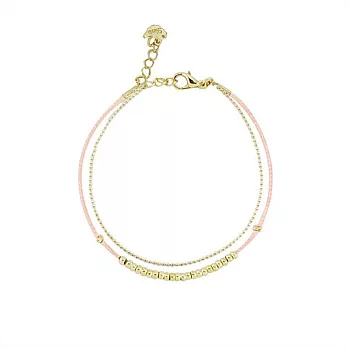 Snatch 娜芙小金珠雙層細手鍊-粉紅 / Nefer Golden Beads Fine Bracelets - Pink