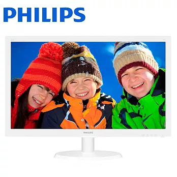 PHILIPS 223V5LHSW (白) 22型LED寬液晶螢幕顯示器無