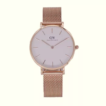 DW Daniel Wellington 精巧版的米蘭風格時尚優質腕錶-白+玫瑰金/26mm-DW00100163小