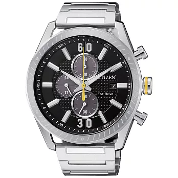 CITIZEN Eco-Drive 耀眼沉穩時尚三眼腕錶-CA0666-82E