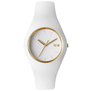 【Ice-Watch】亮采系列 優雅名媛手錶 S (白/金 IW000981)