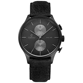 OBAKU 流轉光年雙時區腕錶-V196GUBBRB