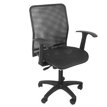 凱堡 愛維斯T型扶手全網電腦椅辦公椅黑