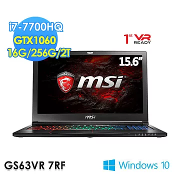 msi微星 GS63VR 7RF-605TW 15.6吋 i7-7700HQ GTX1060 WIN10輕薄電競筆電