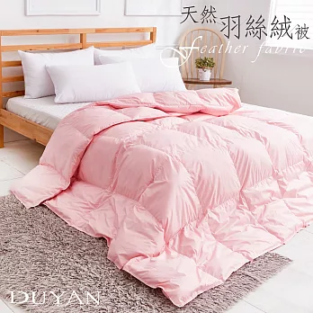《DUYAN 竹漾》台灣製100% 天然保暖水鳥羽絲絨被(粉色)