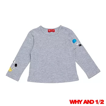 WHY AND 1/2 mini 普普熊彈性萊卡T恤1Y-4Y 多色可選80灰色