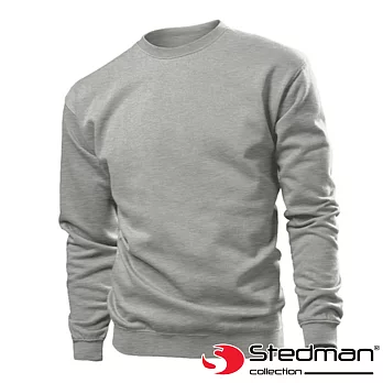 【德國STEDMAN】ST4000 棉柔感休閒版素色大學Ｔ-男S灰