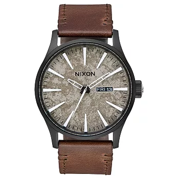 NIXON SENTRY LEATHER 冷冽爵士時尚腕錶-A1052687