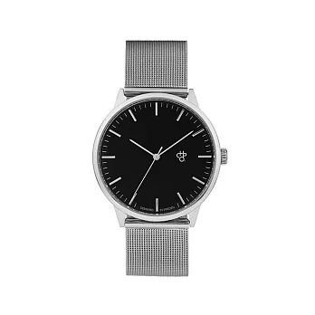 Chpo Brand 瑞典手錶品牌 - Nando系列 銀黑錶盤 - 銀米蘭帶可調式