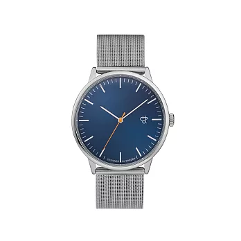 Chpo Brand 瑞典手錶品牌 - Nando系列 銀藍錶盤 - 銀米蘭帶可調式