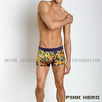 Pink Hero 彈性無痕平口內褲(彩色方塊 28-33腰)M彩色方塊