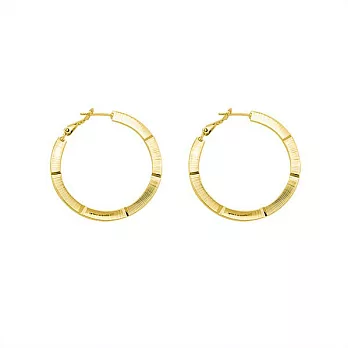 Snatch 4cm小節圈圈耳環 - 金 / 4cm Bamboo Circle Earrings - Gold