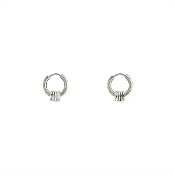 Snatch 小圈串們圈圈鋼耳環 - 銀色 1.5cm / Tiny Skewer Hoop Earrings - Silver 15mm