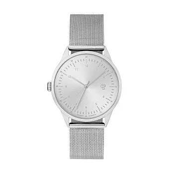 Chpo Brand 瑞典手錶品牌 - Nuno系列 銀錶盤 - 銀米蘭帶可調式