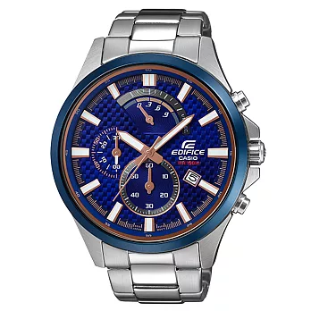 CASIO EDIFICE   渦輪動力三眼時尚腕錶-EFV-530DB-2AVUDF