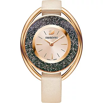 施華洛世奇SWAROVSKI 水晶的極致選擇時尚優質秀麗腕錶-玫瑰金+粉橘-5296319