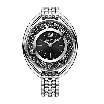 施華洛世奇SWAROVSKI 水晶的雙子星身段時尚優質秀麗腕錶-黑面-5181664
