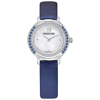 施華洛世奇SWAROVSKI 水晶女孩的純真時尚優質秀麗腕錶-藍+銀-5243722
