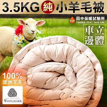 《田中保暖試驗所》3.5kg 澳洲小羊毛被 雙人100%純羊毛 雙人6x7尺 400T表布純棉織密防竄毛 國際羊毛局認證