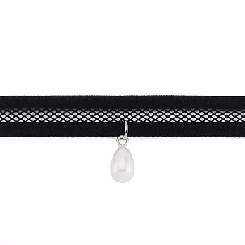 Snatch 小格網水滴珍珠邱可頸鍊 / Drop Pearl Net Choker Necklace